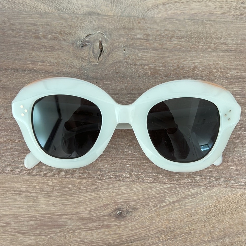 Celine lola white round thick frames sungl… - Picture 4 of 10